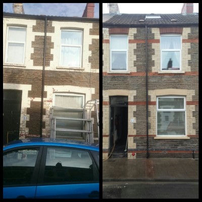 Brickwork and bath stone Restoration. Paint removal & Repointing.